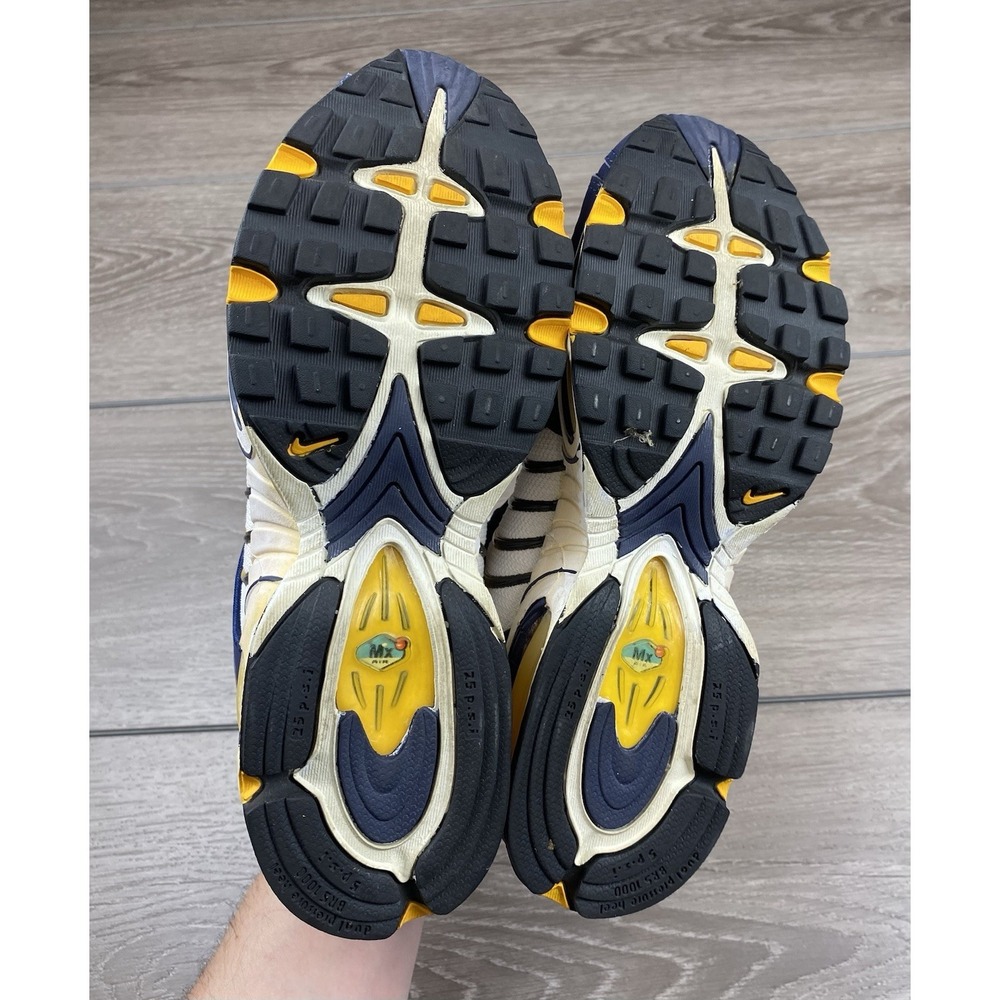 Nike Air Max Men's Vtg Running Shoes Blue Yellow White 605118-181 Y2K 8.5 - Picture 7 of 11